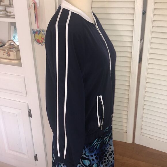 80s Style Zip Up Roller Skate 🛼 Lightweight Varsity Jacket 2 Secure Zip Pockets - Picture 4 of 17